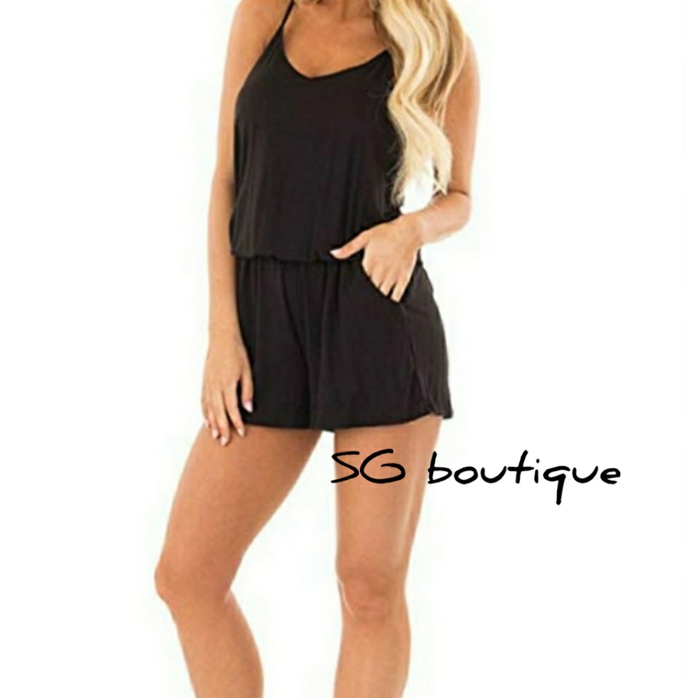 🆕⭐ Black jersey shorts romper⭐ - Picture 3 of 5